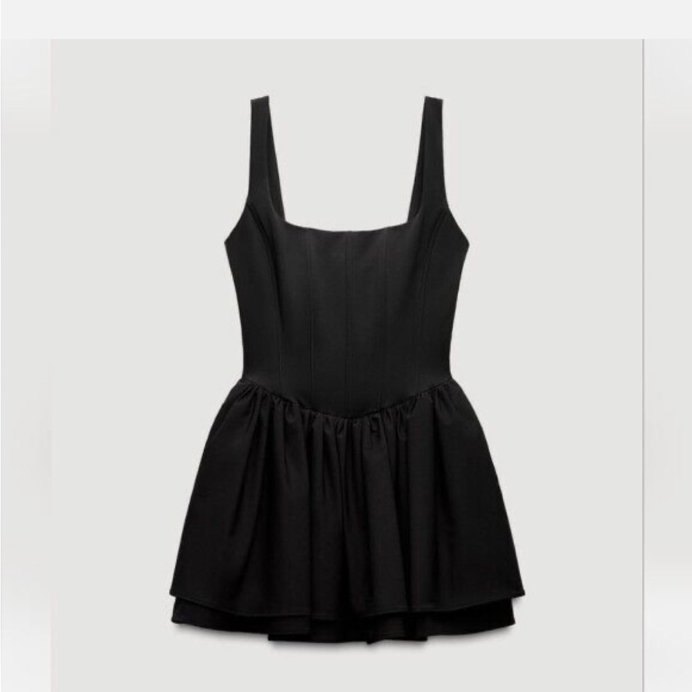 Zara corset rushed dress, S